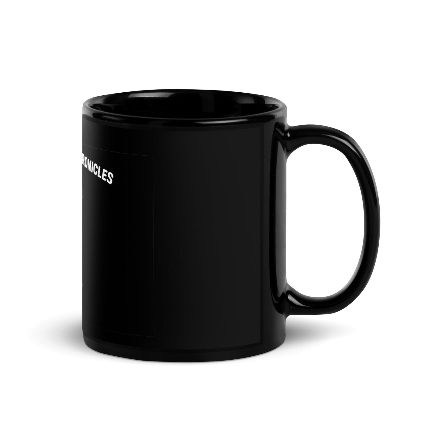 Black glossy mug - Crackerjack Chronicle sleek ceramic mug with glossy finish, durable build, easy to clean for daily use.