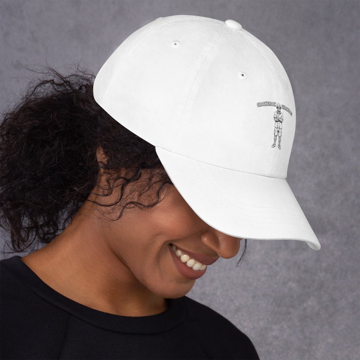 Dad hat - Crackerjack Chronicle classic adjustable cap, curved brim, comfy fit for everyday wear, beach, travel.