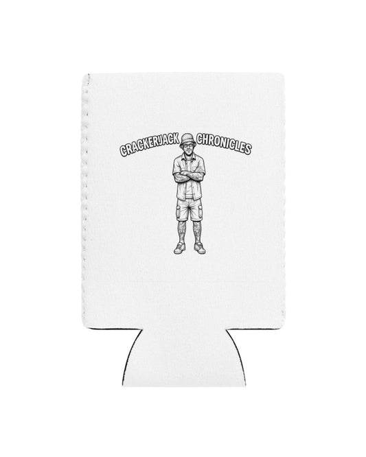 Can cooler - Crackerjack Chronicle insulated sleeve for cans, keeps drinks cold longer, easy grip for beach days BBQs camping