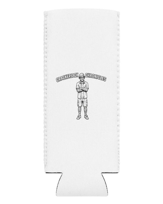 Can cooler - Crackerjack Chronicle insulated sleeve for cans, keeps drinks cold longer, easy grip for beach days BBQs camping