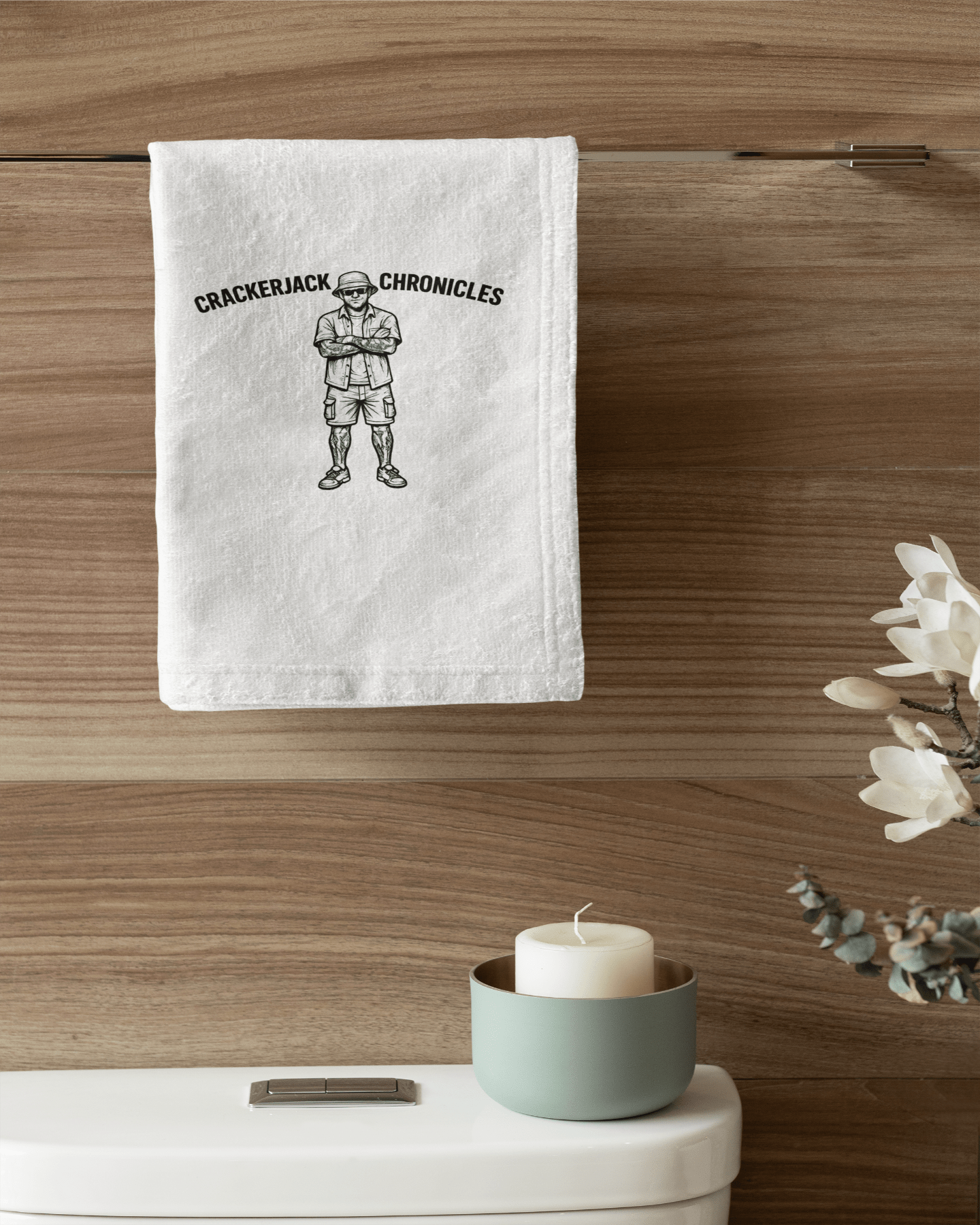Hand towel - Crackerjack Chronicle soft absorbent towel for bathroom or kitchen, quick-drying fabric, durable for everyday us