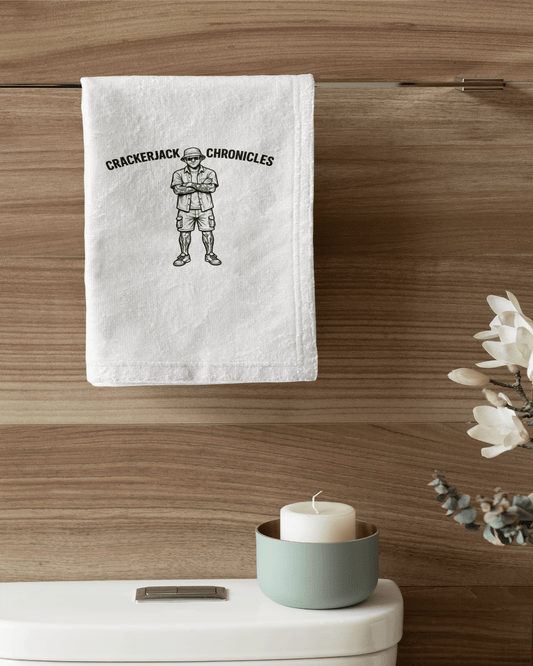 Hand towel - Crackerjack Chronicle soft absorbent towel for bathroom or kitchen, quick-drying fabric, durable for everyday us
