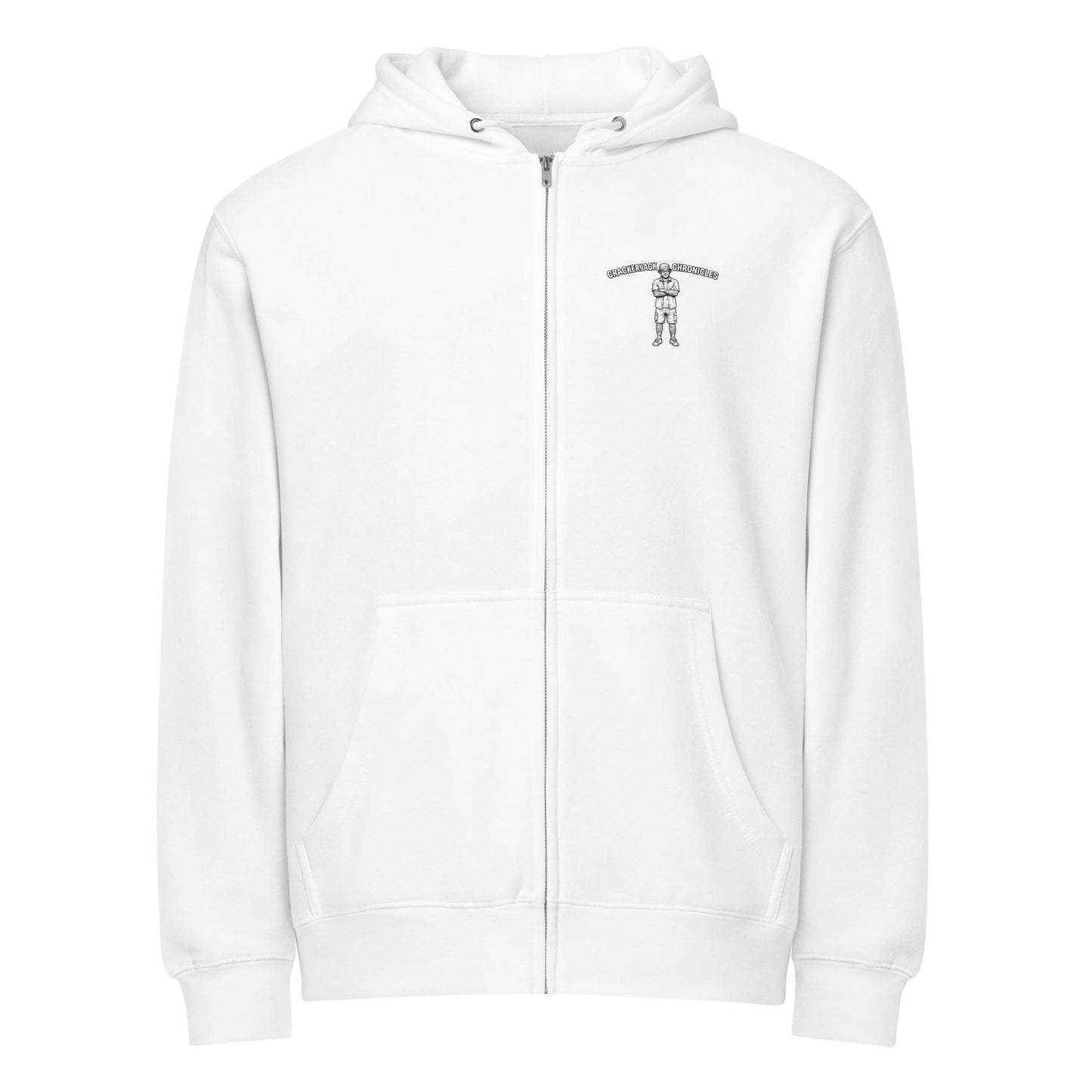 Premium full-zip hoodie - Crackerjack Chronicle: cozy durable zip hoodie with soft warmth for layering & travel;daily wear.