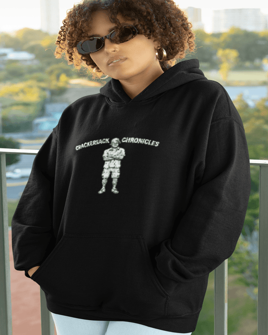 Unisex Champion hoodie - Crackerjack Chronicle: premium cozy fit, soft warmth, durable fabric for everyday layering now.