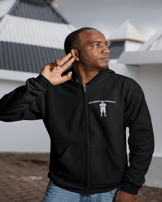 Unisex fleece zip up hoodie - Crackerjack ChronicleUnisex fleece zip up hoodie